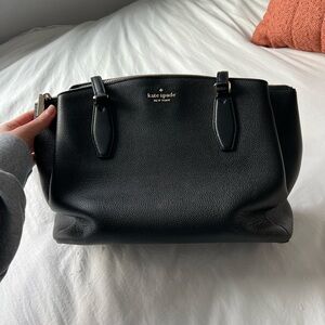 Kate Spade Black Leather Tote Bag